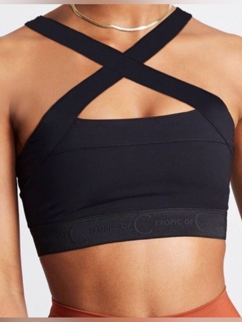Tropic of C Black Sports Bralette, size Medium